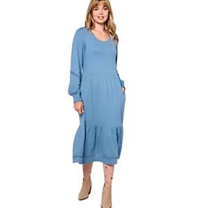 Denim & Co Canyon Retreat Long Sleeve Dress Women’s Size 1XL New With Tags